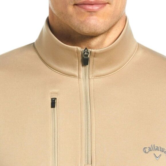 Callaway Men's Quarter Zip Pullover Tan Size XXL - Picture 3 of 12